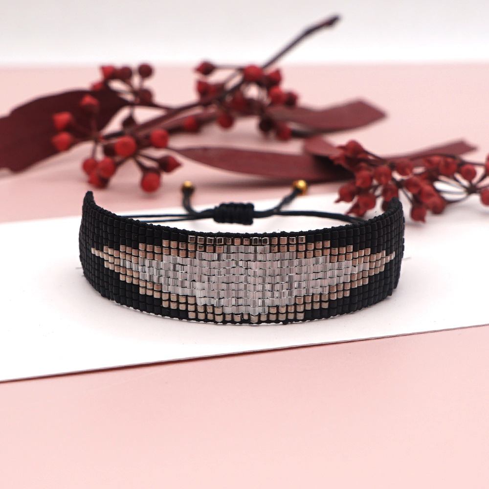 geometric miyuki beads handmade woven ethnic style wide bracelet wholesale jewelry Nihaojewelrypicture25