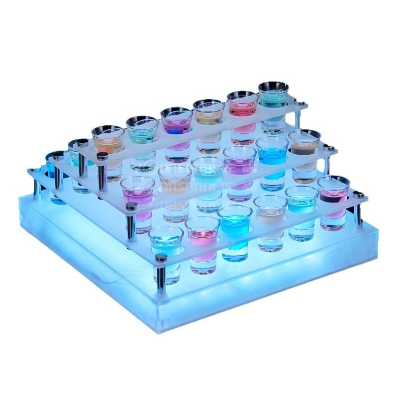 Zuoshang traje luminoso titular de la taza de cóctel LED Bullet portavasos una taza de Champagne Wine Rack bar Wine Set