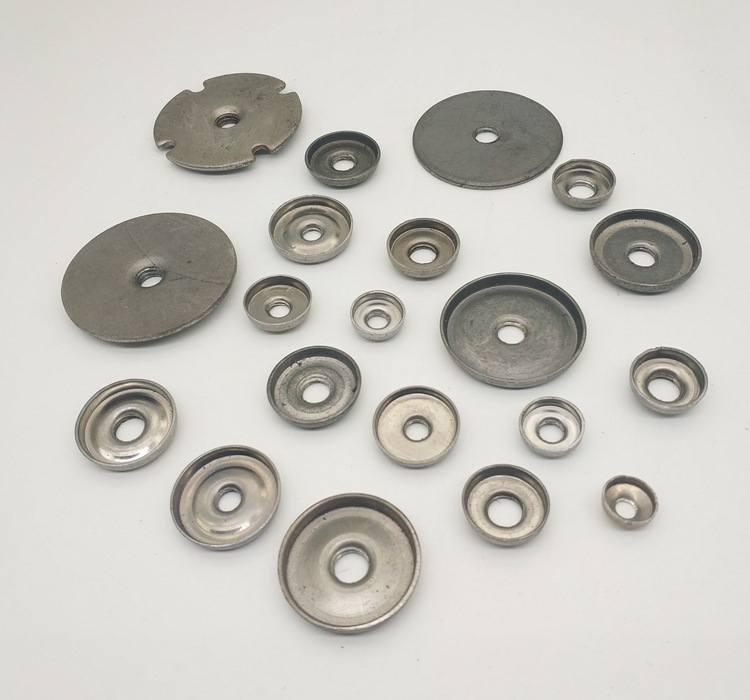 不锈钢圆管封口片番边攻牙片焊接内塞管件紧固连接件鞋架衣架配件