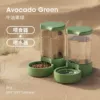 Feeder + Drinking Fountain-Green [4L Large Capacity]