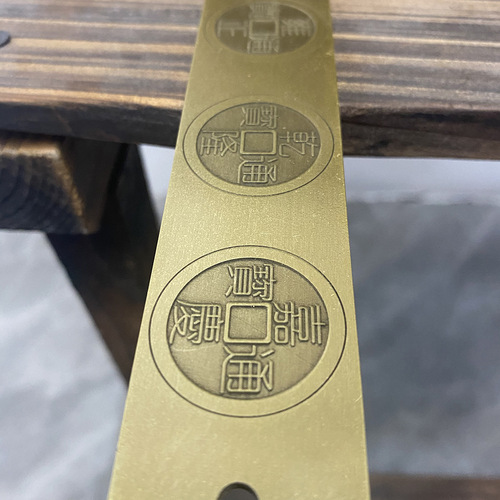 Seiko carving pure brass solid six emperors ruler five emperors ruler copper coin ruler six emperors coin ruler solid brass