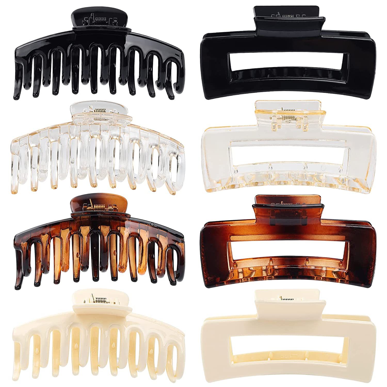 13g Weight No Inlaid Inlay Material Festival Occasion Arylic Material Geometric Pattern Women'S Gender Stoving Varnish Design Fashion Style Multicolor Color Flower Acrylic Frosted Barrettes Simple Keel Grip Set 无