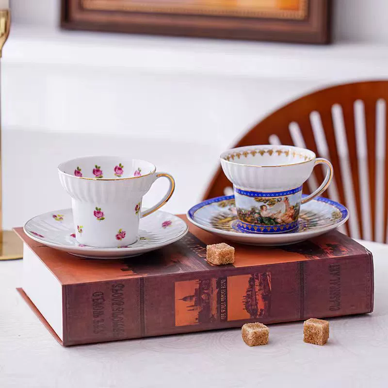 Ceramic coffee sophisticated afternoon tea for leisure for home use, tea cup, set, simple and elegant design