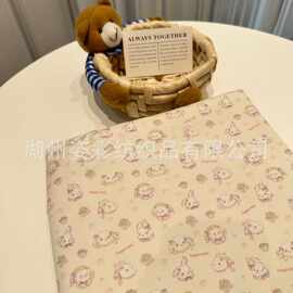 全棉40支数码印花  米底茶话会兔兔 连衣裙童装女装衬衫面