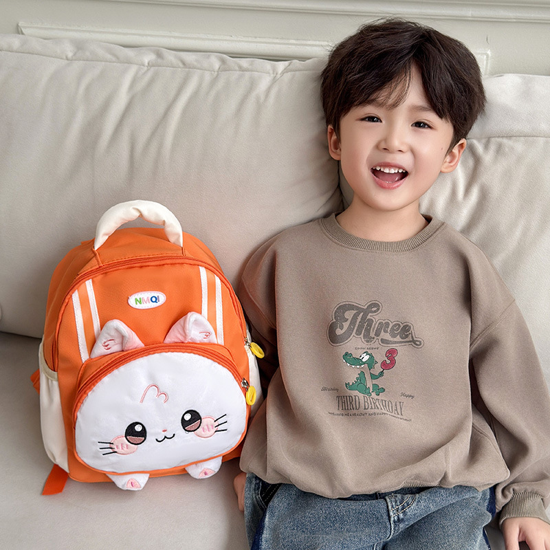 Jardín de infantes mochila de bebé caricatura lindo felino mochila para niños y niñas 2025 nueva mochila infantil