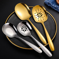 304 Stainless Steel Public Spoon, Self-Service Serving Spoon for Hotel Buffets, Large Public Spoon for Cafeterias, Soup Ladle for Meal Distribution in Canteens