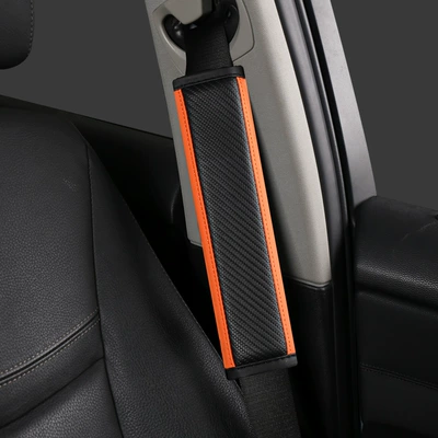Shoulder Cover Protective Cover Safety – Seat belt shoulder pad - black-orange-1-24cm