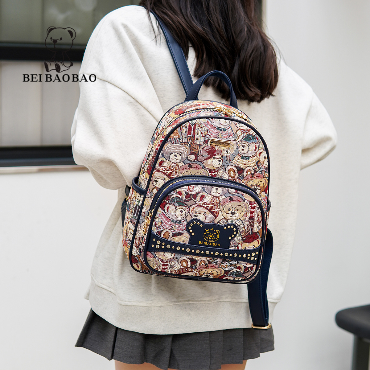 backpack women 2024 new fashion women's bag niche canvas bag casual small schoolbag_voghion.com