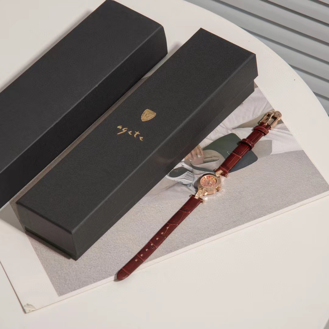 Agete同タイプ中古腕時計ミニ秀気角型麦穂レディース角型レトロ石英時計watch