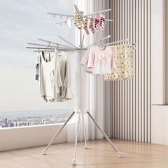 家庭用タコ物干しラック屋内物干しラックアーティファクトバルコニー寝室床置き8本爪折りたたみ多機能目に見えない