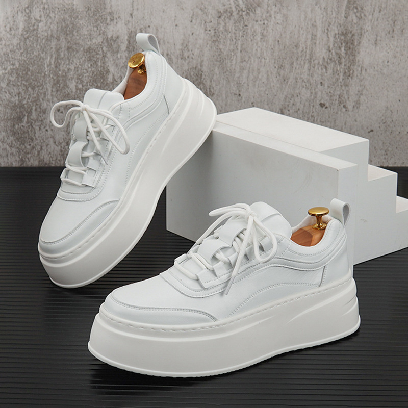 Men's Shoes summer 2023 new trendy breathable white sneakers men's casual all-Match platform non-slip sports fashionable shoes