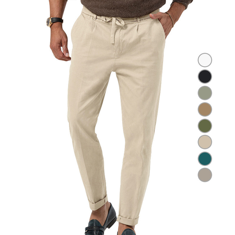 Pantalones casuales versátiles y de moda para hombre primavera/verano 2024_voghion.com