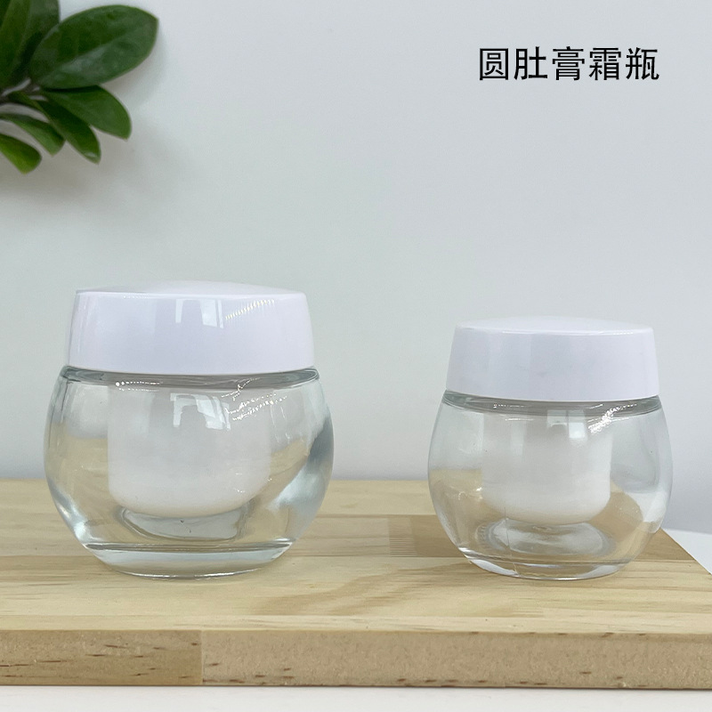 Hot-Selling 30g Black Bandage Cream Bottle 614 Big Belly Mask Bottle Skincare Product 50g Liner Lady Face Cream Bottle