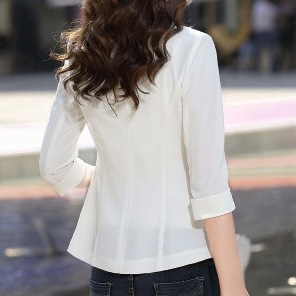 Cotton and Linen Blazer for Women, Summer Thin Style, Trendy Korean Version, Slim Fit, Professional Short-Sleeve, Spring and Autumn Linen Three-Quarter Sleeve Suit Cotton and Linen Blazer for Women, Summer Thin Style, Trendy Korean Version, Slim Fit, Professional Short-Sleeve, Spring and Autumn Linen Three-Quarter Sleeve Suit