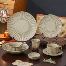 新式窑变餐具系列餐厅家用吃饭碗勺杯盘套装下午茶点心餐具