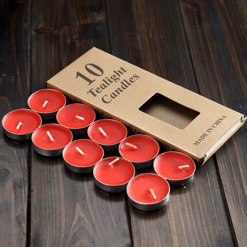 Smokeless tea wax aromatherapy tea wedding confession birthday candle round Christmas diy small candle factory direct supply