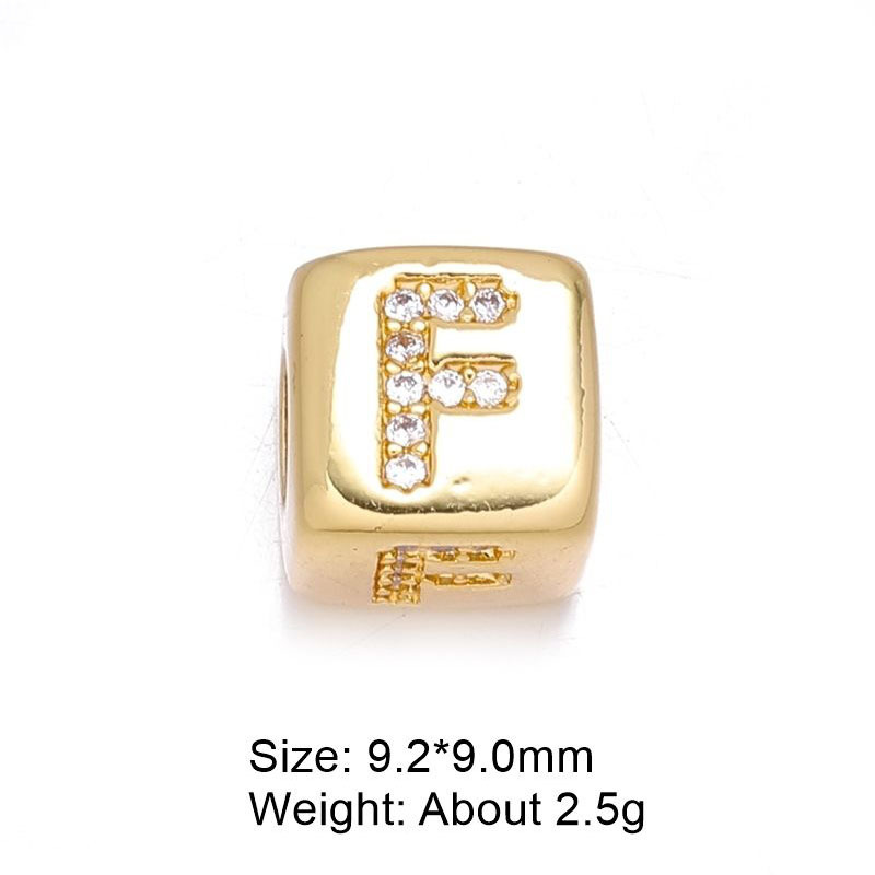 3g Weight Beads Jewelry Making Type DIY Ornament Accessories Classification 1 Piece Quantity Copper Material Letter Pattern All Seasons Season Polished Finish Plating Design Simple Style Style 1 Piece Copper Letter Polished DIY Ornament Accessories Beads 10