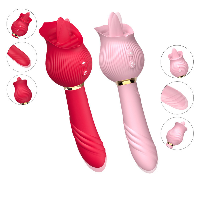 Aifeiya Rose Jumping Egg Telescopic Sucking Vibration AV Stick Tongue Licker Amazon Cross-border Explosions Adult Supplies