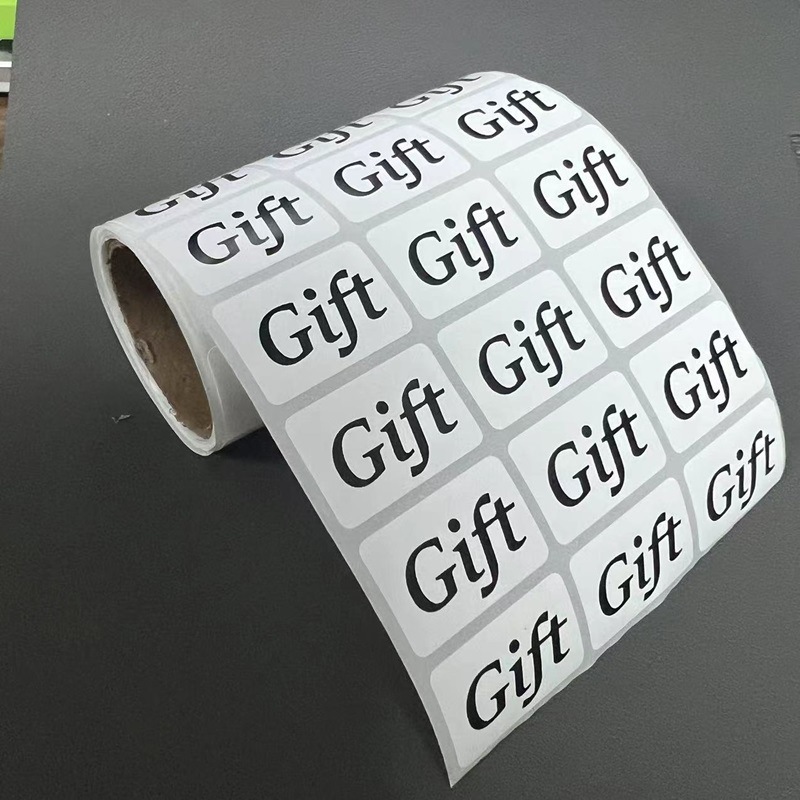 现货Gift贴不干胶 英文赠品贴纸 白底黑字GIFT贴 不干胶标签 包邮|undefined