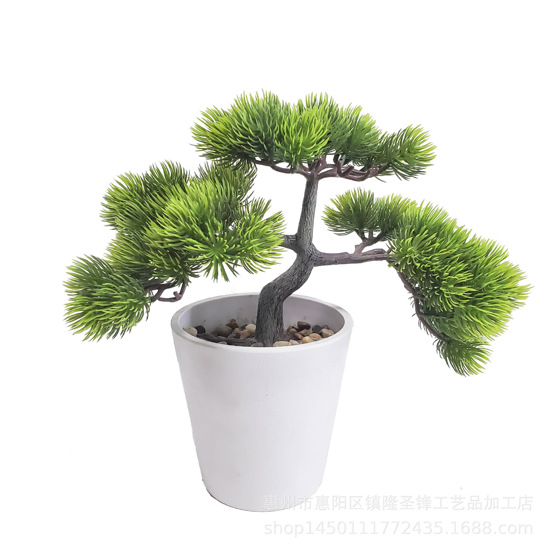 Simulación artificial transfronteriza bienvenida planta de pino en maceta ornamentos paisajísticos balcón decoración del hogar Simulación de plantas verdes Bonsai