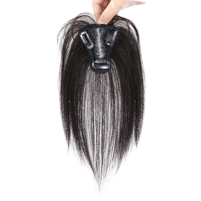 Ultra-delgada tejida a mano peluca Red suiza Xuchang fábrica al por mayor Peluca de pelo real cabeza femenina cubierta superior pieza de reemplazo de pelo blanco