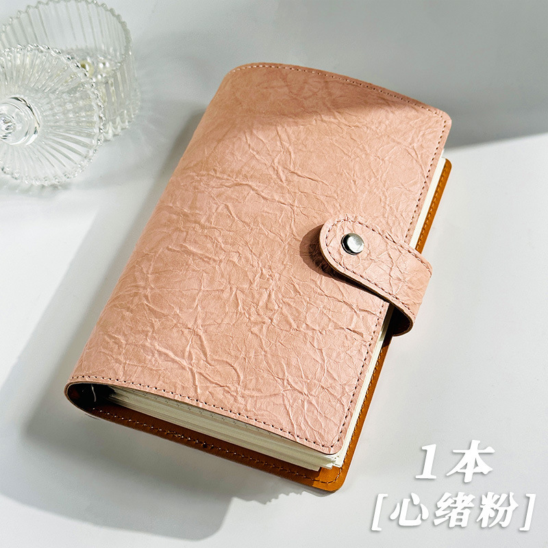 Cuaderno de cuaderno de hoja plegada a5 desmontable de alto valor de superficie cuaderno en blanco cuaderno de hoja interior sello de viaje sello