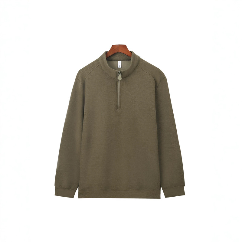 26 styles of wool and thermal fleece half-zip knit sweaters for men, autumn and winter warm casual collared sweaters, available in multiple colors