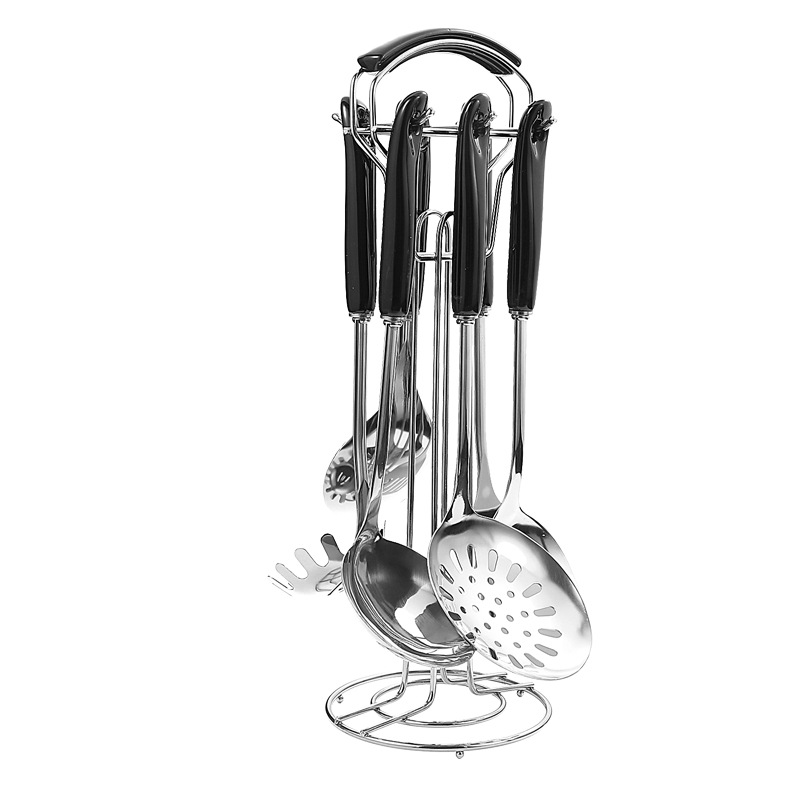 Nórdico engrosada cuchara de sopa de acero inoxidable colador olla pala cerámica utensilios de cocina de siete piezas Set de regalo