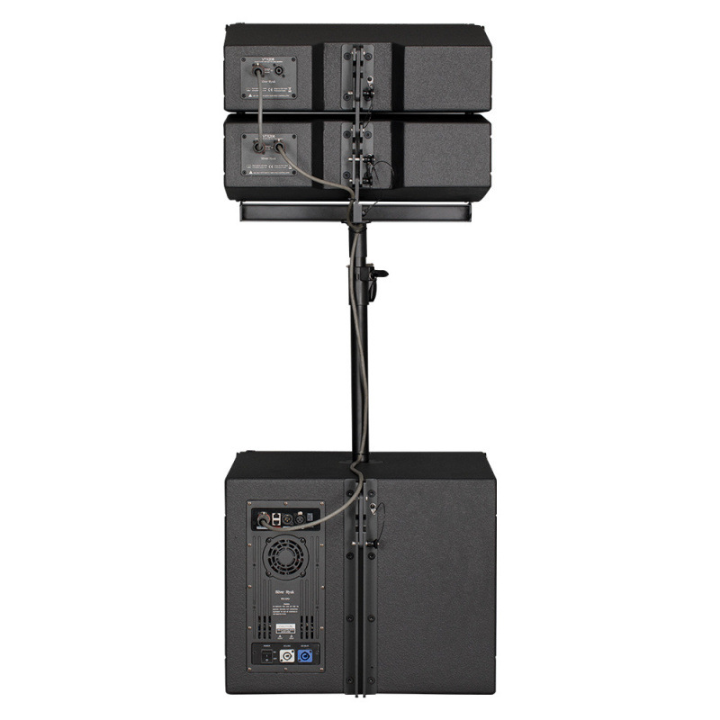 Equipo de sonido de escenario móvil de rendimiento al aire libre doble altavoz de matriz lineal de 6.5 pulgadas conjunto de sonido de matriz lineal activa