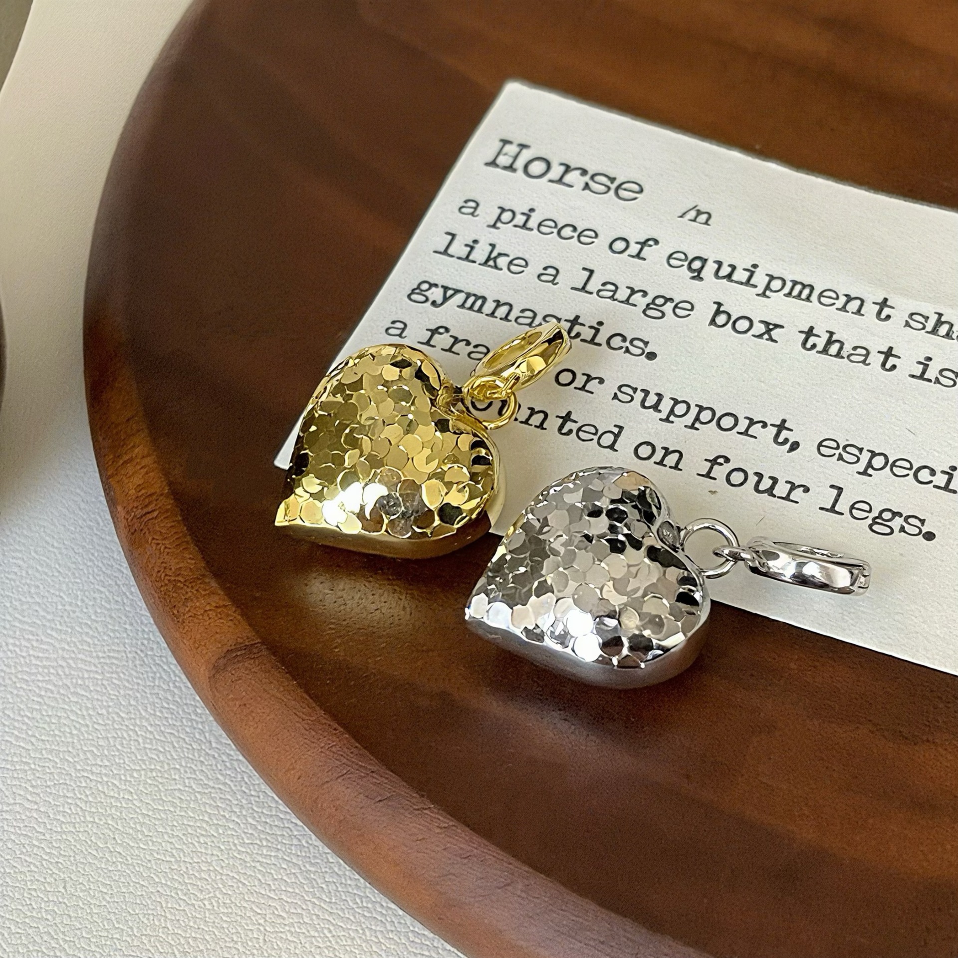 S925 Sterling Silver Crushed Ice Heart Pendant Korean Version Niche Design Fashion Simple Basic High-End