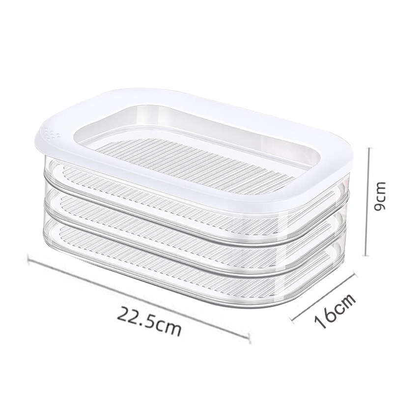 Caja de carne cocinada transfronteriza de venta caliente caja de almacenamiento sellada refrigerador Bacon con cubierta de almacenamiento de alimentos caja de carne cocinada transparente