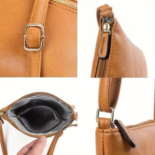 P 15081 Women's Vertical Zip Shoulder Bag �Q��μ�� ��