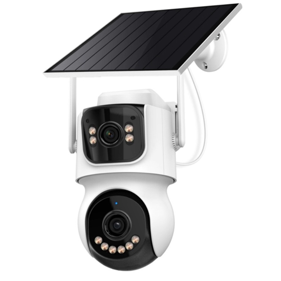 设计【户外】双目AOV太阳能监控低功耗IPcam夜视高清4G摄像头免流