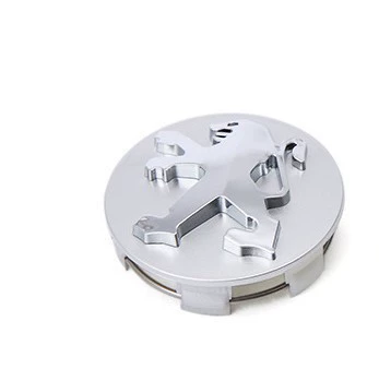 Suitable for New and Old Peugeot 3008 408 508 307 301 Tire Rim Hub Shaft Cover Car Logo (Hub cover) - silver-base-with-raised-lion-logo-priced-per-unit