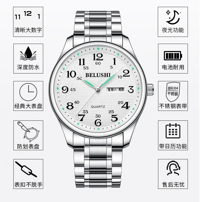 Men's watch for elderly