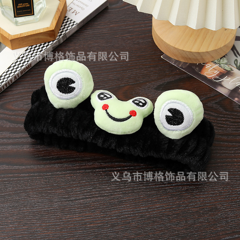 Nueva chica estudiante de moda Linda banda de pelo de felpa de dibujos animados Rana diadema banda de pelo lindo accesorios de cabeza al por mayor