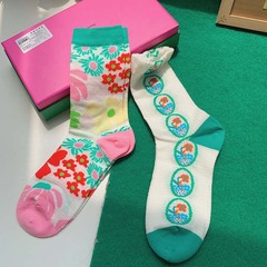 襪子女夏季網眼襪鏤空透氣棉襪韓版ins潮個性新款潮流百搭中筒襪