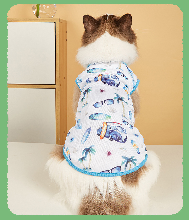 50g Weight Pet Clothing Type Of Pet Supplies 1 Piece Quantity Outdoor, Daily Occasion Cotton Material Animal, Fruit Pattern Summer, Spring Season Casual Style Dog Clothes Summer Pet Clothing Pet Vest Teddy/french Bulldog Clothes Cat Casual Clothes