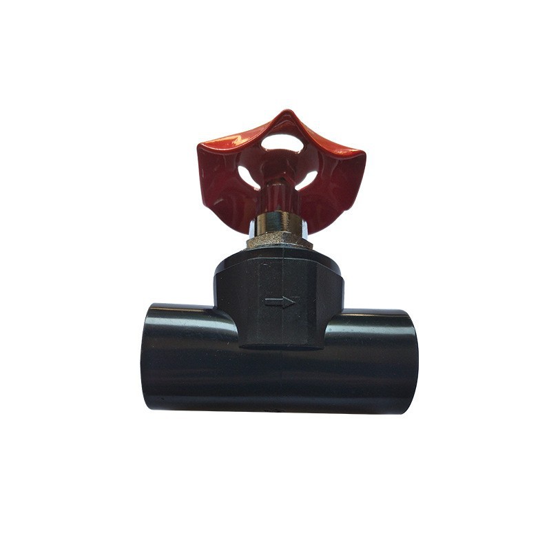 Venta al por mayor PE válvula Shell nuevo material tipo circlip válvula de parada tipo socket grifo tubería de agua válvula de parada de agua accesorios de plomería