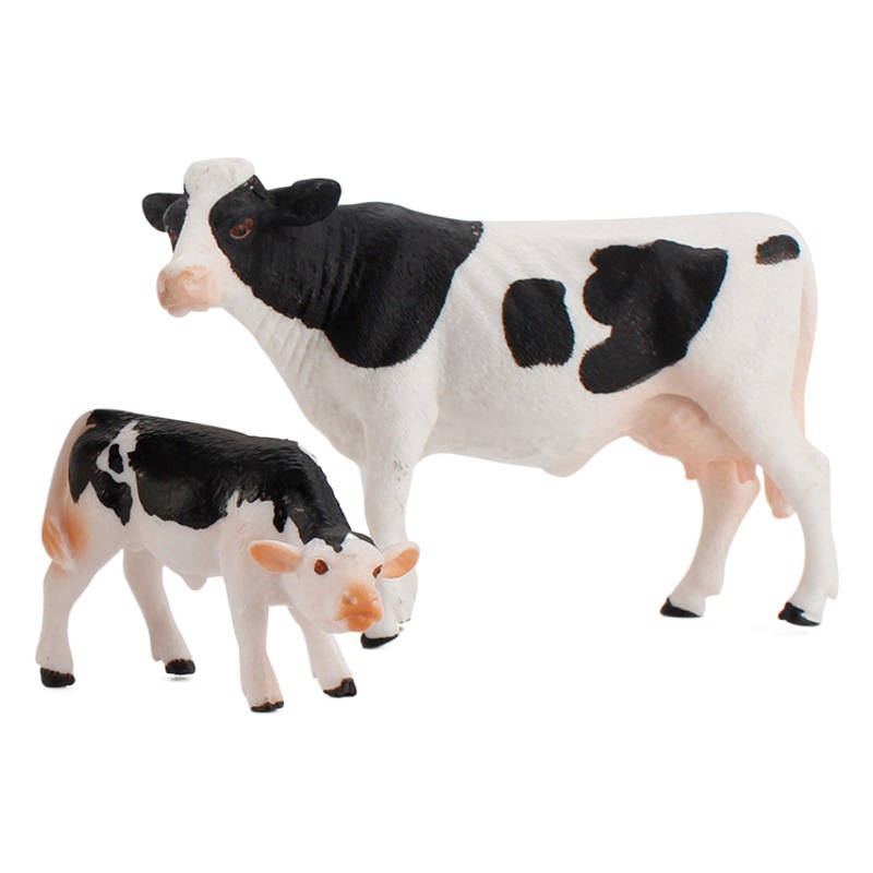 Transfronterizo simulación punto negro vaca modelo Toro vaca creativa granja aves de corral escena sólida estática decoración juguete