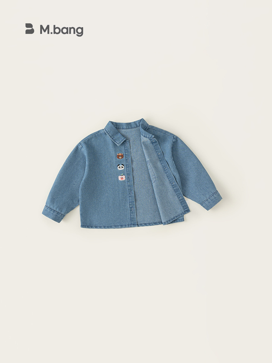 Yoobao ropa infantil camisa de primavera para niños 2025 primavera y otoño nuevo bebé camisa de collar camisa de vaquero para niños