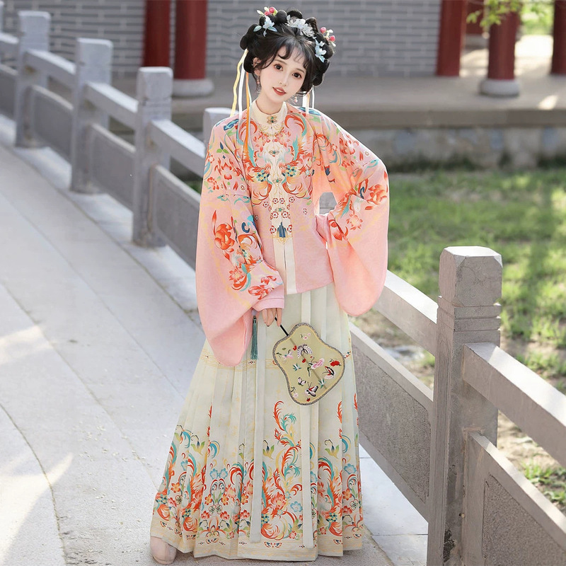 2026 Phoenix Terrace | Ming Dynasty Hanfu for Women 2026 New Autumn Printed Horsehair Skirt Set Daily Ancient Costume 2026 Phoenix Terrace | Ming Dynasty Hanfu for Women 2026 New Autumn Printed Horsehair Skirt Set Daily Ancient Costume