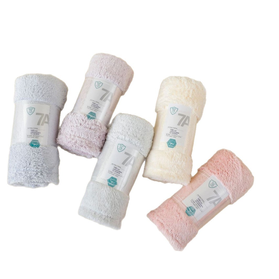 Yunfu7a antibacteriano para el hogar absorción de agua rápida secado suave para el hogar para aumentar el espesor de la piel coral toallas de peluche