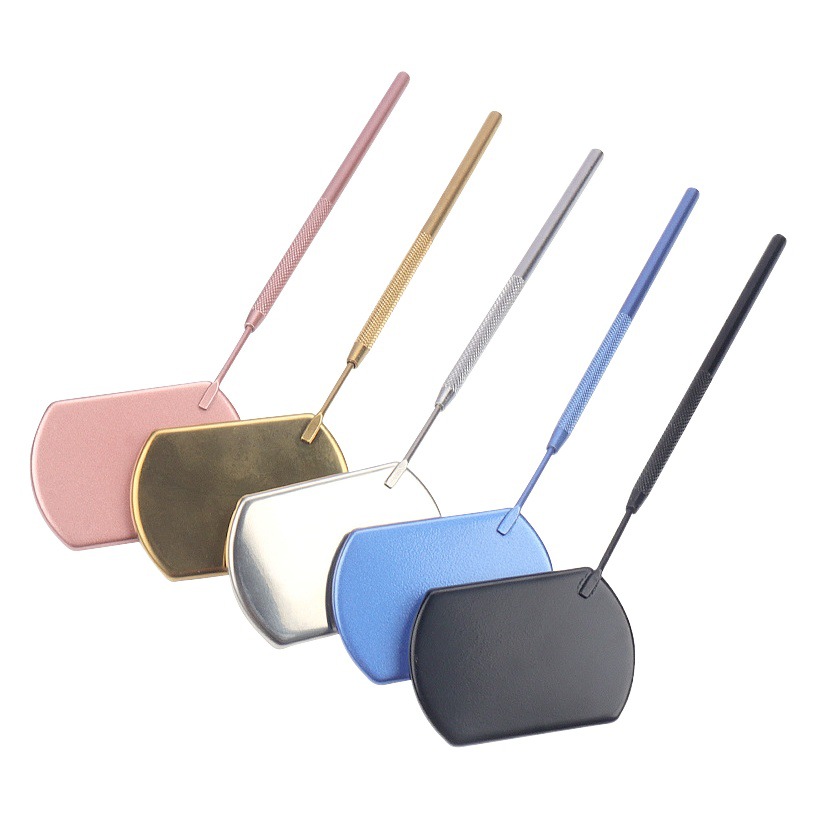 Venta al por mayor de injerto herramienta auxiliar de pestañas herramienta de inspección de pestañas cuadradas Espejo de inspección portátil de mano de acero inoxidable