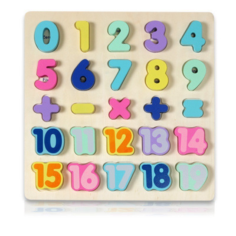 Rompecabezas de números para niños, bloques de construcción, educación temprana para niños, rompecabezas de formas de letras, desarrollo intelectual, juguetes educativos a juego de madera