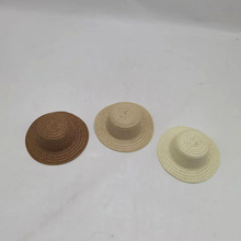 跨境热销猫咪狗狗小香风草帽迷你小帽子棉娃帽玩偶帽玩具帽小帽子
