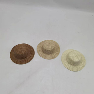 Cross-Border Hot-Selling Cat and Dog Small Fragrant Straw Hat Mini Hat Cotton Baby Hat Doll Hat Toy Hat Small Hat
