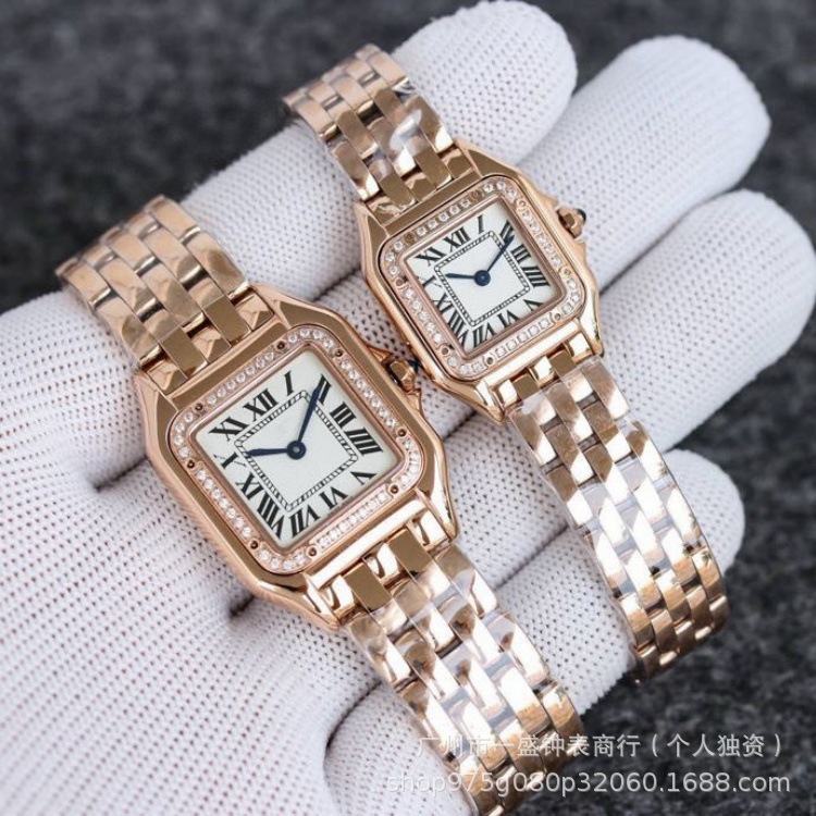 Rose gold steel with diamonds / 27MM