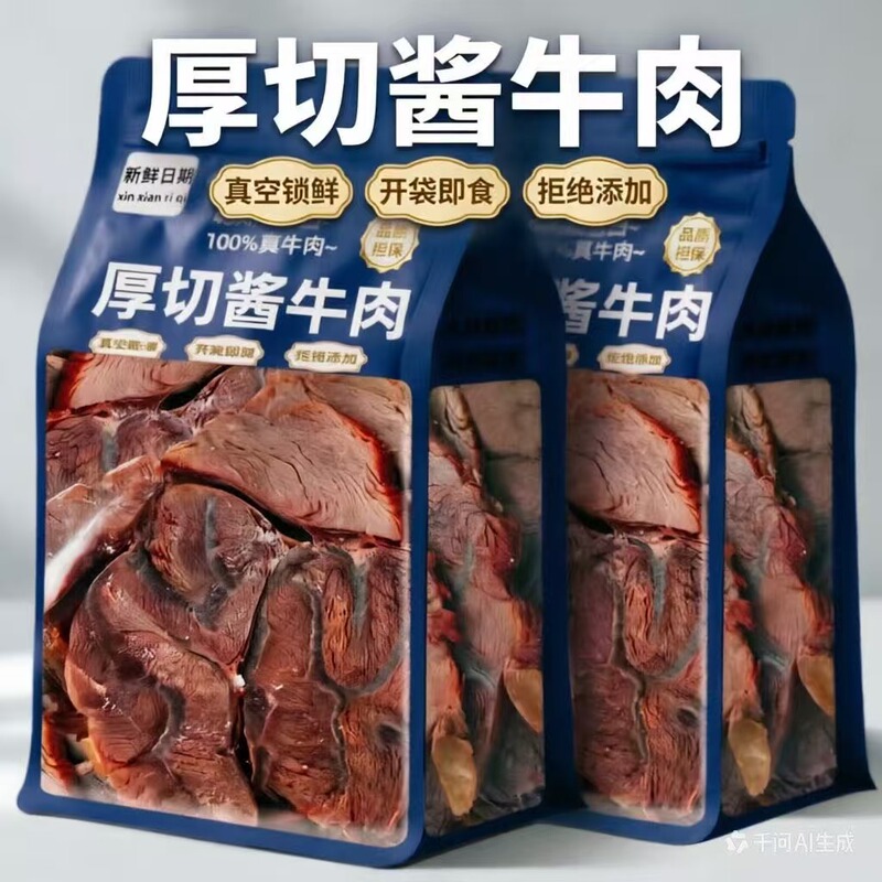 Sauce-Marinated Beef, Vacuum-Packed, Low-Fat, Ready-To-Eat, Sauce Beef, Fitness Meal Replacement, Main Course, Cooked Beef, Management Period Snack
