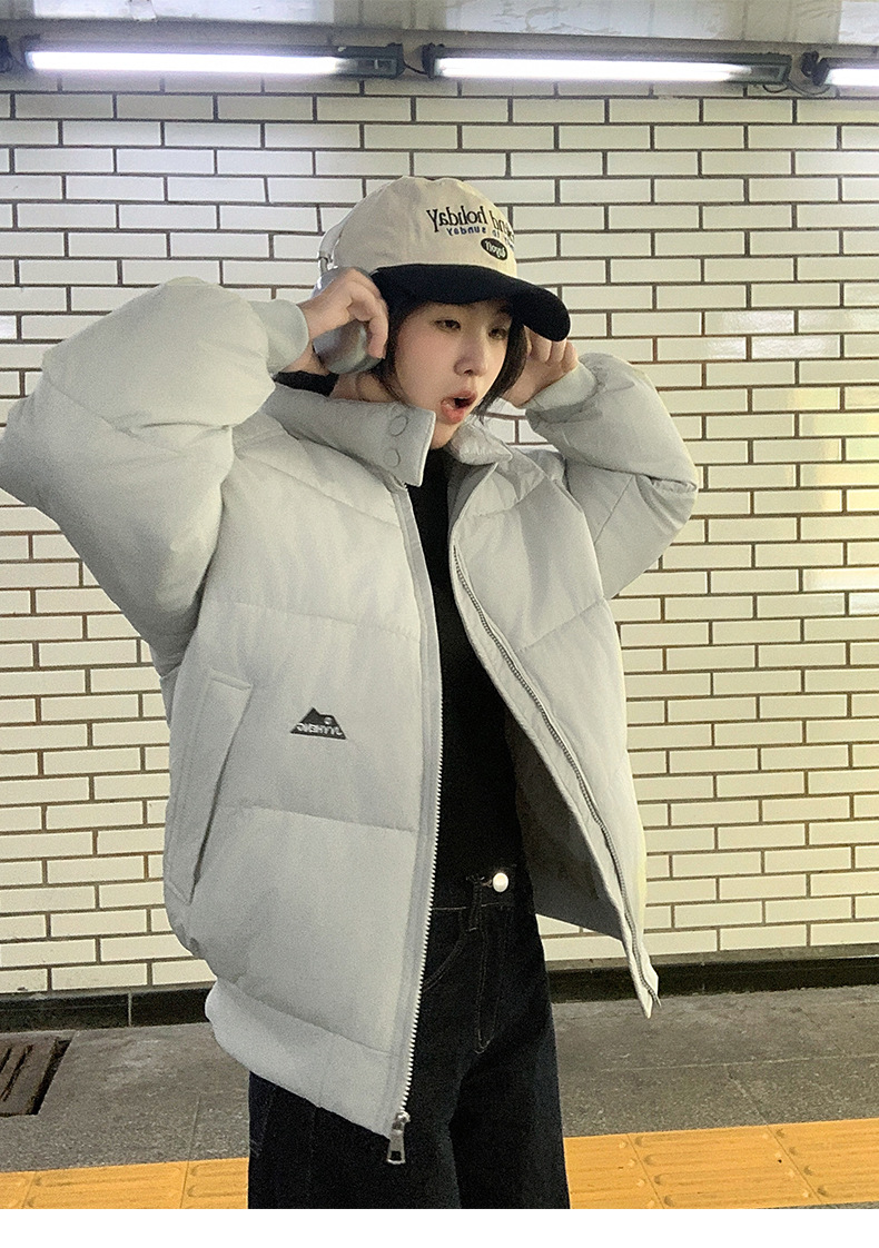 2024 Cross border Women's Ins Europe America Loose and Skinny Warm Bread Shor Lazy Wind Coon Jacke Winer Down_voghion.com